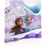 Disney Girls' Frozen Sneakers - Laceless Light-Up Running Shoes (Toddler/Little Girl)