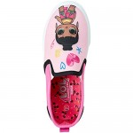 Ground Up Officially Licensed Girls LOL Surprise Pink Slip On Sneakers in Sizes 9-2