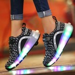 Ylllu Kids LED Roller Skate Shoes with Single Wheel Light up Roller Shoes Gift for Girls Boys Children