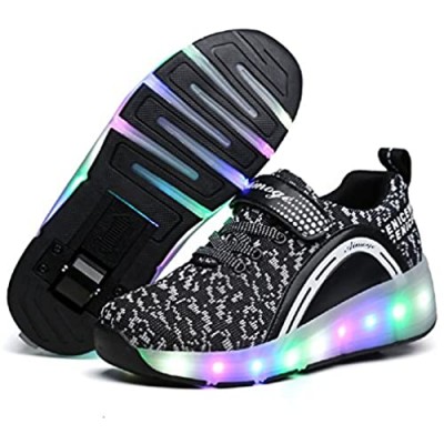 Ylllu Kids LED Roller Skate Shoes with Single Wheel Light up Roller Shoes Gift for Girls Boys Children