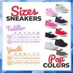 ZOOGS Girls Canvas Fashion Sneaker Lace up Breathable Rubber Sole
