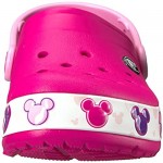 Crocs Unisex-Kid's Crocband Mickey FnLb Lights K Clog Candy Pink 10 M US Toddler