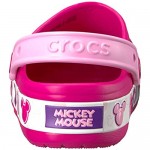 Crocs Unisex-Kid's Crocband Mickey FnLb Lights K Clog Candy Pink 10 M US Toddler