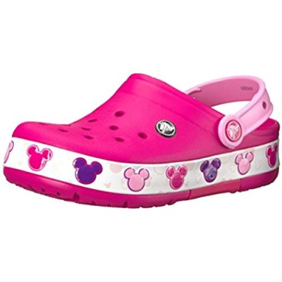 Crocs Unisex-Kid's Crocband Mickey FnLb Lights K Clog  Candy Pink  10 M US Toddler