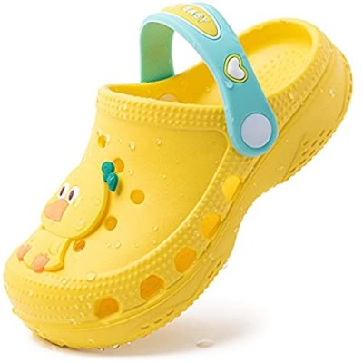 EITIE Toddler Little Kids Clogs Kids Slip on Water Shoes Cute Cartoon Lightweight Beach Pool Sandals Garden Shoes for Boys Girls