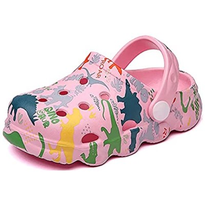 Fadezar Kids Clogs Boys Girls Toddler Dinosaur Slip on Slide Garden Shoes Cartoon Beach Pool Kids Clog Sandals Slippers Water Clogs