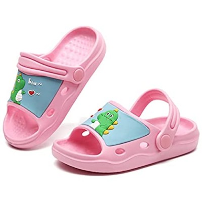 INMINPIN Kid's Cute Garden Clogs Boys Girls Cartoon Dinosaur Walking Sandals Toddler Lightweight Beach Pool Slippers Slip On Water Shoes