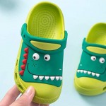 JACKSHIBO Boys Girls Clogs Toddler Little Kids Sandals Cartoon Dinosaur Garden Beach Water Slipper