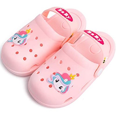 Kids Boys Girls Comfort Unicorn Sandals Lightweight Slip On Water Shoes Pool Garden Clogs Cute Summer Beach Slippers for Toddler