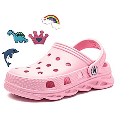 Kids Classic Graphic Garden Clogs Sandals  Beach Swimming Pool Shower Slippers Slip On Water Shoes for Boys and Girls