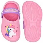 Kids Unicorn Clogs Summer Toddler Boys Girls Slippers Slide Non-Slip Garden Shoes Lightweight Slip-on Beach Pool Water Shoe Shower Sandals