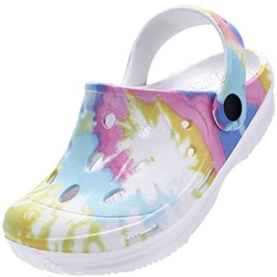 STQ Kids Garden Clogs Girls Close Toe Beach Shoes Comfort Slip-on Water Sandals Pastel  5 US/Big Kid