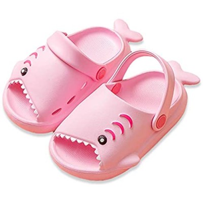 Toddler Clogs Slippers  Shark Sandals Girls Boys Cute Cartoon Slides Slip-on Garden Shoes for Beach Pool Shower Slippers