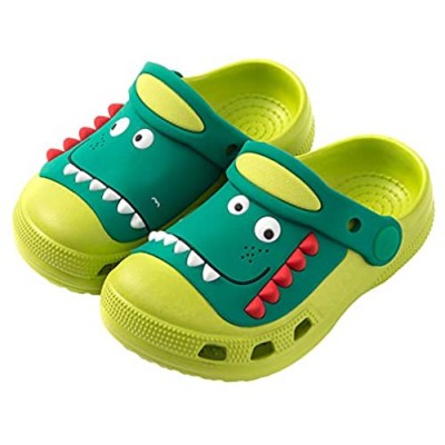 Westilely Kid’s Cute Dinosaur Clogs Boys Girls Garden Shoes Slides Sandals Toddler Slip On Lightweight Beach Pool Shower Slippers