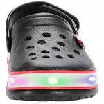 XPKWS Kids' Clogs LED Garden Shoes Boys Girls Mules Light up Sandals Slip on Lightweight Non-Slip