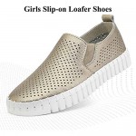 DREAM PAIRS Girls Slip-on Sneakers Comfortable Loafer Shoes