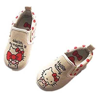 Kid Shoes Hello Kitty Canvas Loafer Easy-Walking Slip-on Cute Cartoon Sneaker