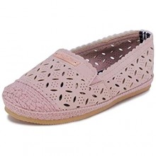Nautica Kids Girls Flats Slip-On Espadrille Canvas Casual Shoe with Rope Stitching-Ancore (Toddler/Little Kid)