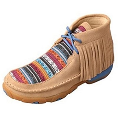 Twisted X Girls' Driving Moccasins Round Toe Multi 3.5 D