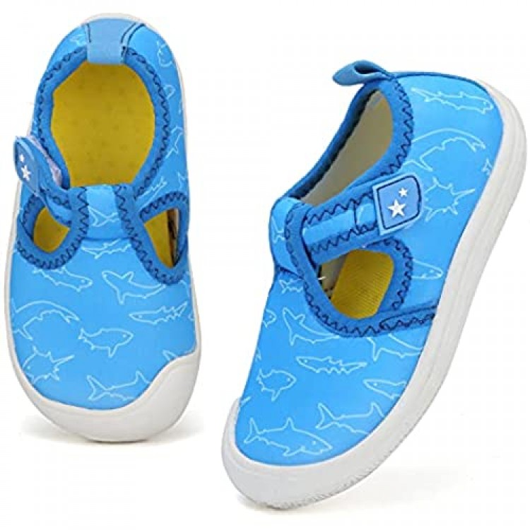 DimaiGlobal Kids Water Shoes Boys Girls Quick Dry Aqua Socks Toddler Beach Swim Outdoor Aquatic Sandals Sneakers Non-Slip Skin Barefoot Sports Shoes