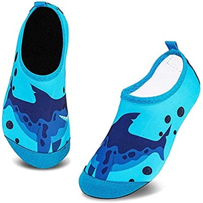 HMIYA Toddler Kids Water Shoes Swim Pool Shoes Non Slip Barefoot Quick Dry Aqua Socks for Boys Girls