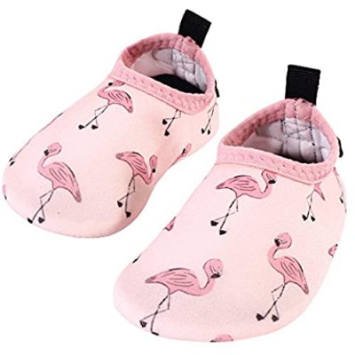 Hudson Baby Unisex-Child Water Shoes for Sports  Yoga  Beach and Outdoors  Baby and Toddler Flamingo