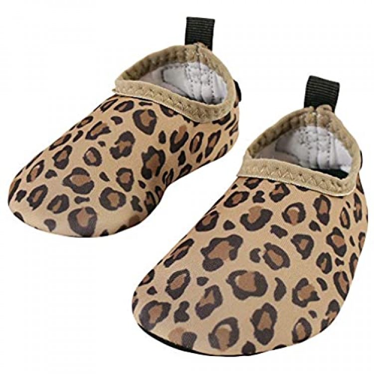Hudson Baby Unisex-Child Water Shoes for Sports Yoga Beach and Outdoors Baby and Toddler Leopard