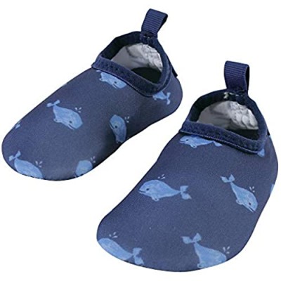 Hudson Baby Unisex-Child Water Shoes for Sports  Yoga  Beach and Outdoors  Baby and Toddler Blue Whales  12-18 Months