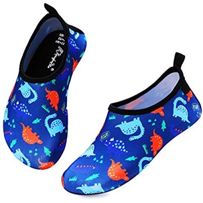 Kkomforme Kids Beach Water Shoes Non-Slip Quick Dry Swim Barefoot Aqua Pool Socks Shoes for Boys and Girls Toddler