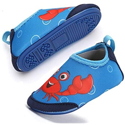 MoreDays Toddler Water Shoes Kids Non-Slip Baby Boys Girls Quick Dry Barefoot Aqua Socks Beach Swimming Pool Shoe
