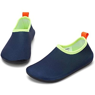 RANLY & SMILY Toddler Water Shoes Quick Dry Non-Slip Water Skin Barefoot Sports Swim Shoes Aqua Socks for Boys Girls Kids