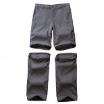 Kids Girl's Youth Outdoor Quick Dry Lightweight Cargo Pants Hiking Camping Fishing Zip Off Convertible Trousers (9013 Grey XL)