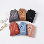 Little Big Kids Pants Solid Color Soft Winter Cotton Bottom Plush Trousers for Boys and Girls