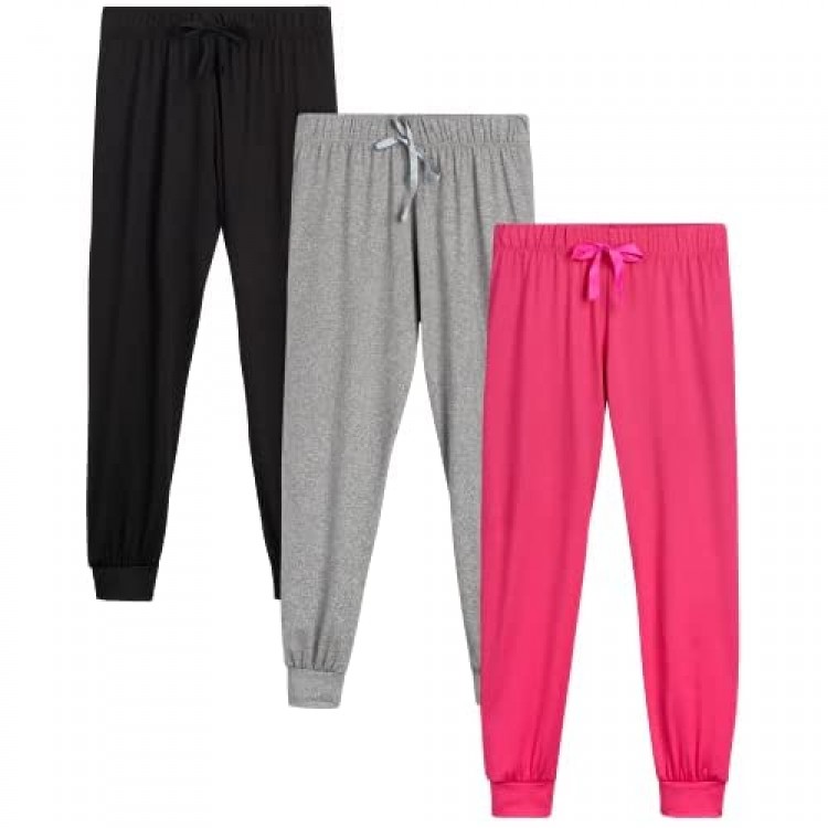 Sweet Hearts Girls' Sweatpants - Super Soft Athletic Performance Joggers (3 Pack)