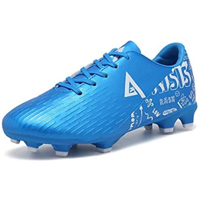 ANLUKE Kids Firm Ground Soccer Shoes Athletic Outdoor Sports Football Cleats (Little Kid/Big Kid)