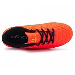 LEOCI Durable Soccer Shoes - Kid's Football Boots Boy and Girl Anti-Slip Child Light Soccer Cleats