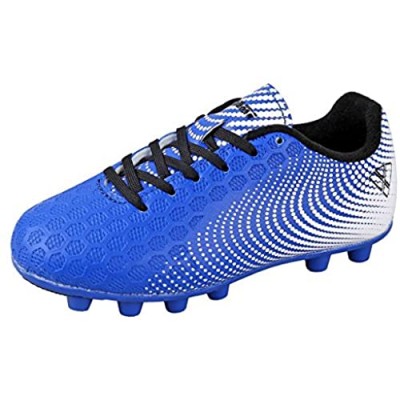 Vizari Youth/Jr Stealth FG Soccer Cleats | Soccer Cleats Boys | Kids Soccer Cleats | Outoor Soccer Shoes | Stealth Blue/White 5.5