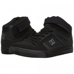DC Kid's Pure High Top EV Skate Shoes with Ankle Strap and Elastic Laces