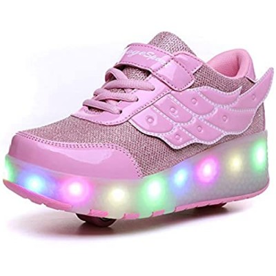 Ufatansy Roller Shoes USB Charging Roller Skate Shoes Girls Boys LED Light up Sneakers Shoes with Wheels for Kids Best Gifts