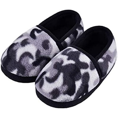 CCVON Kids Slippers Camo Slippers for Boys Memory Foam Non-Slip Warm Home Shoes Indoor