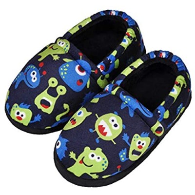 CCVON Kids Slippers for Boys Cute Soft Cartoon Slippers House Shoes Cozy Plush Slippers Indoor Outdoor
