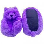 DreamQi Cute Teddy Bear Slippers Plush Animal Slippers Winter Warm Shoes Fun Costume for Kids Cozy Furry Slippers…