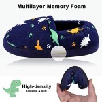 FUPPIA Kids Slippers for Boys Toddler Elastic Heel House Shoes Cozy Memory Foam Slippers Indoor Outdoor