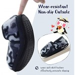 LA PLAGE Slippers for Boys No-Skid Warm Winter Cozy Indoor Slip-on Slippers with Hard Sole