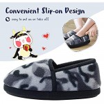 LA PLAGE Slippers for Boys No-Skid Warm Winter Cozy Indoor Slip-on Slippers with Hard Sole