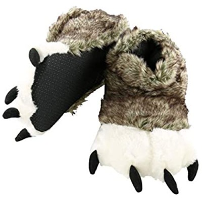 Lazy One Animal Paw Slippers for Kids and Adults  Fun Costume for Kids  Cozy Furry Slippers