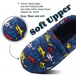 LULEX Boys House Slippers Animal Slip on for Kid Anti-Slip Memory Foam Slide Warm Bedroom Shoes for Little Boys