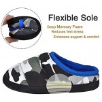MIXIN Boys Slippers for Kids with Anti Slip Hard Sole Slip on Clog Micro Lined for Bedroom Indoor Outdoor
