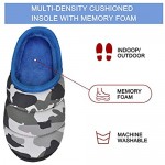 MIXIN Boys Slippers for Kids with Anti Slip Hard Sole Slip on Clog Micro Lined for Bedroom Indoor Outdoor