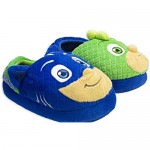 PJ Masks Boys Slippers Catboy and Gekko Slip on Plush Slippers for Toddlers Blue Green Blue Green Toddler Size